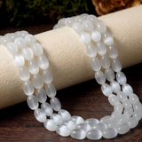 Buy 10x8mm Flat Oval Grey and Sky Blue Monalisa Beads String Online - BeadsnFashion.com