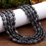 Buy 10x8mm Flat Oval Grey and Sky Blue Monalisa Beads String Online - BeadsnFashion.com