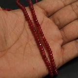 1 String Zed Cut Tyre Beads Red 3x4mm
