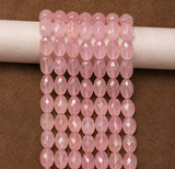 9x7mm Natural Gemstone Oval Micro Faceted Monalisa Beads