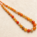 8-15mm Natural Faceted Graduation Round Agates Gemstone Beads