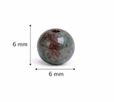 1 String 6mm and 8mm Round Shape Indian Agate Stone Beads