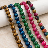 1 String 8mm Tiger Eye Round Beads