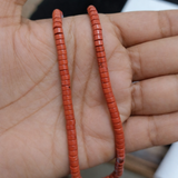 1 String 4x2mm Natural Red Jasper Gemstone Beads