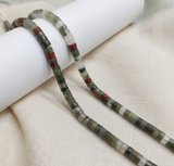 1 String 4x2mm Natural Blood Stone Gemstone Beads