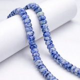 1 String 8x5mm Zed Lapis Rondelle Gemstone Beads