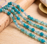 1 String 8-10mm Natural Onyx Round Faceted Beads For Jewellery Making