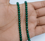 1 String 4mm Zed Cut Round Beads For Jewellery Making