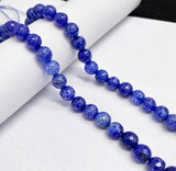 1 String 8-10mm Natural Onyx Round Faceted Beads For Jewellery Making