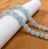 1 String 8-10mm Natural Onyx Round Faceted Beads For Jewellery Making