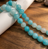 1 String 8-10mm Natural Onyx Round Faceted Beads For Jewellery Making