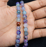 1 String 8-10mm Natural Onyx Round Faceted Beads For Jewellery Making