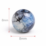 1 String 8-10mm Natural Onyx Round Faceted Beads For Jewellery Making