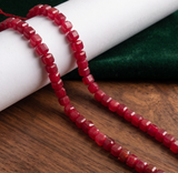 1 String 5x5mm Natural Onyx Square Faceted Beads For Jewellery Making