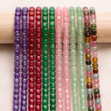 1 String 5x5mm Natural Onyx Square Faceted Beads For Jewellery Making