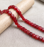 1 String 8x8mm Natural Onyx Square Beads For Jewellery Making