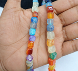 1 String 8x8mm Natural Onyx Square Beads For Jewellery Making