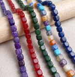 1 String 8x8mm Natural Onyx Square Beads For Jewellery Making