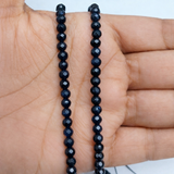 1 String 4mm Zed Cut Round Beads For Jewellery Making