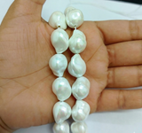 1 String 17x13mm Baroque Pearls Drop For Jewellery Making