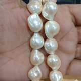 1 String 17x13mm Baroque Pearls Drop For Jewellery Making