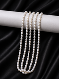 1 String 4x5mm AAA Quality Freshwater Natural Cultured Pearls