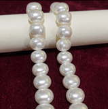 1 String 12x15mm Shell Pearls Oval Beads
