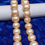 1 String 12x15mm Shell Pearls Oval Beads