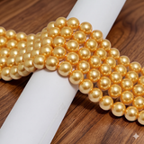 10mm Faux Round Shell Pearl Beads String