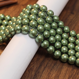 10mm Faux Round Shell Pearl Beads String