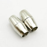 5 Pcs, Oval Magnetic Leather Cord Connectors Clasp 16x9mm, 6mm Hole Size