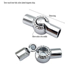 5 Pcs, Tube Cylinder Magnetic Clasps 24x11mm, 4mm Hole Size