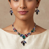 Multicolour Austrian Stone Necklace Set