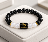 Scorpio Black Onyx & White Stone Zodiac Bracelet