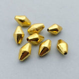 20 Pcs Golden German Silver Dholki Beads 20x10mm
