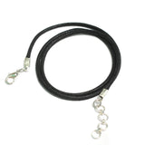 5 Pcs, Leather Necklace Cord Dori With Clasp And Extension Chain