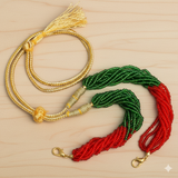 Seed Beads Pendant Dori Red and Green