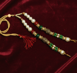 Designer German Silver Beaded Necklace Dori