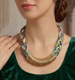 Cotton Cord Necklace For Girls Multicolor