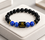Sagittarius Black Onyx & Lapis Lazuli Zodiac Bracelet