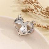 5 Pcs, Heart Magnetic Clasps 25x24mm