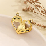 5 Pcs, Heart Magnetic Clasps 25x24mm