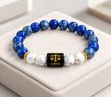 Libra Lapis Lazuli & Howlite Zodiac Bracelet