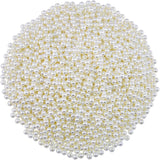 100 Gm Acrylic Pearl Beads Round Off White 5mm