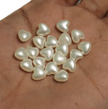 Off White Heart Acrylic Pearl Beads_ACPB-227