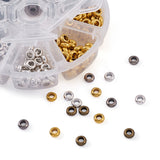 1 Set Alloy Spacer Beads, Rondelle, Mixed Color Kit, 7x3mm, 400pcs/box