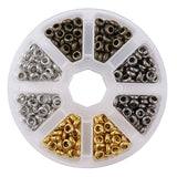 1 Set Alloy Spacer Beads, Rondelle, Mixed Color Kit, 7x3mm, 400pcs/box