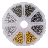 1 Set Alloy Spacer Beads, Rondelle, Mixed Color Kit, 7x3mm, 400pcs/box