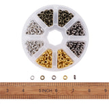 1 Set Alloy Spacer Beads, Rondelle, Mixed Color Kit, 7x3mm, 400pcs/box