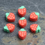 6x9mm Strawberry Polymer Clay Fimo Beads